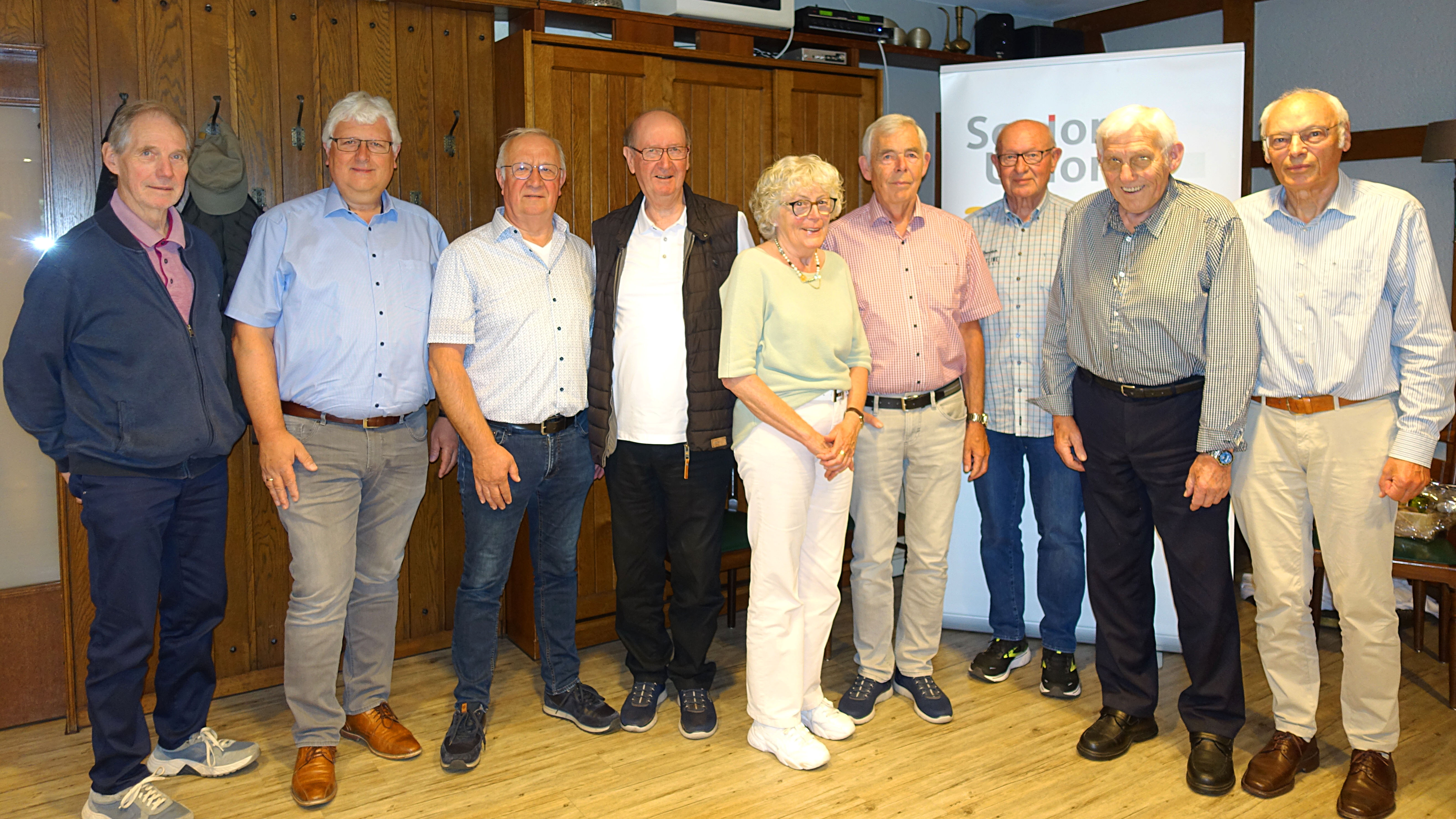v. links: Dr. Karl Quade, Robert Blmer, August Scheper, Hans-Werner Engel, Waltraud Putthoff-Posledni, Helmut Httig, Gisbert Ddtmann, Hermann Nordmann, Hans Hoymann 